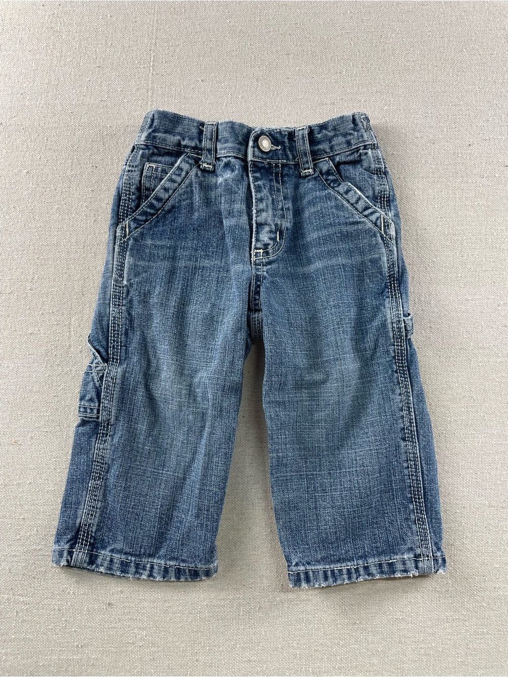 Vintage Old Navy Blue Denim Cargo Kids Bottoms